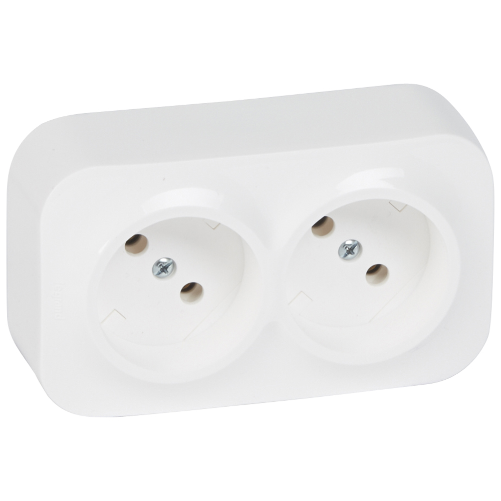 FORIX РОЗЕТКА 2Х2К+З 16А БЕЛ