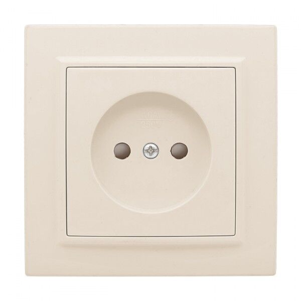 Розетка EKF МИНСК, скрытый монтаж, со шторками, бежевый, ERR10-022-200