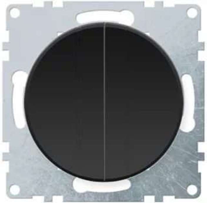 Выключатель двухклавишный Florence  IP20 черн. 1E31501303 OneKeyElectro 2172822