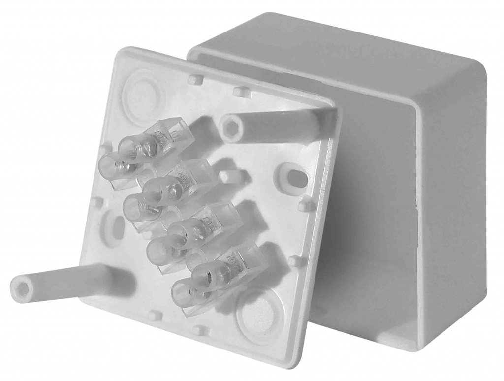 Коробка клеммная Plast Electro наруж.монтаж, 55х55х30мм, IP42, бел PE 410 142/10 Б