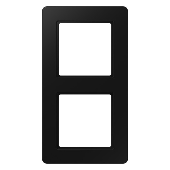 Рамка 2 поста Jung AFLOW, черный матовый, AF582BFSWM